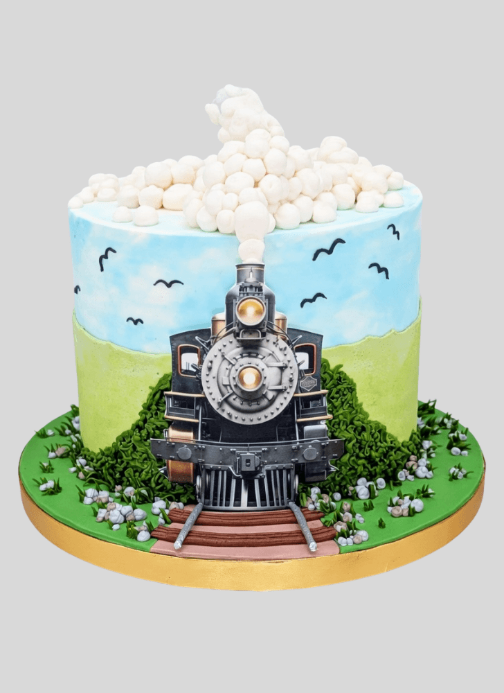 Appealing Train Cake