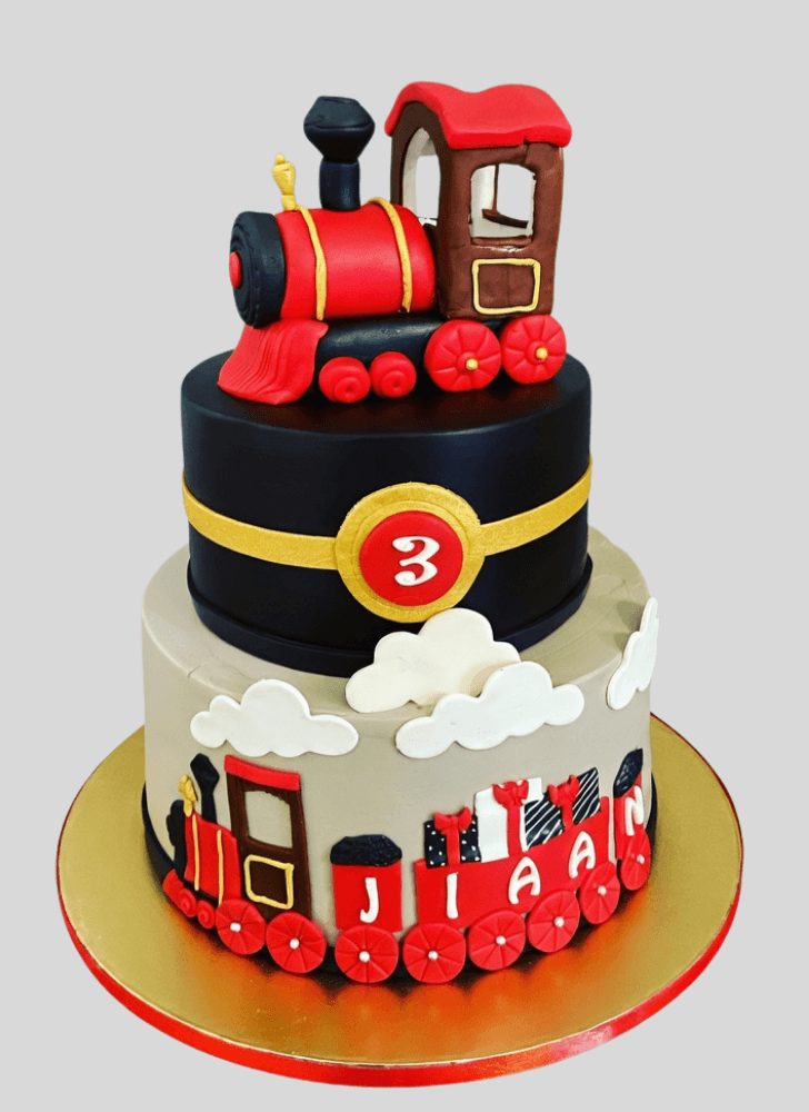 Beauteous Train Cake