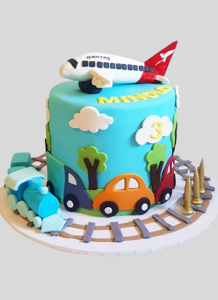 Beauteous Airplane Cake