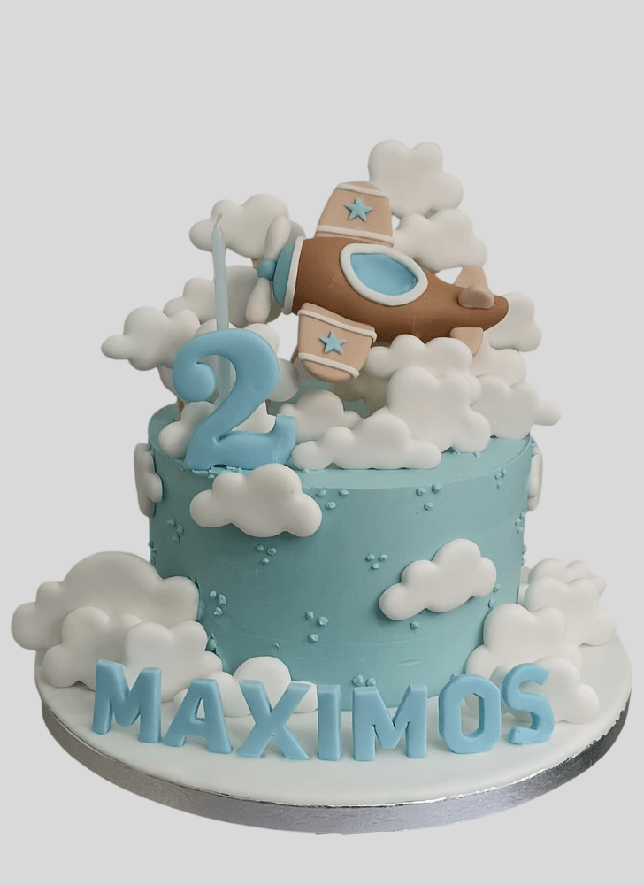 Pretty Airplane Cake