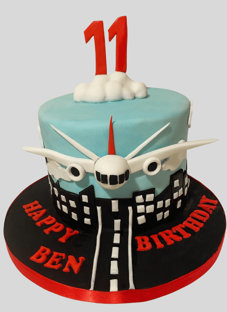 Resplendent Airplane Cake
