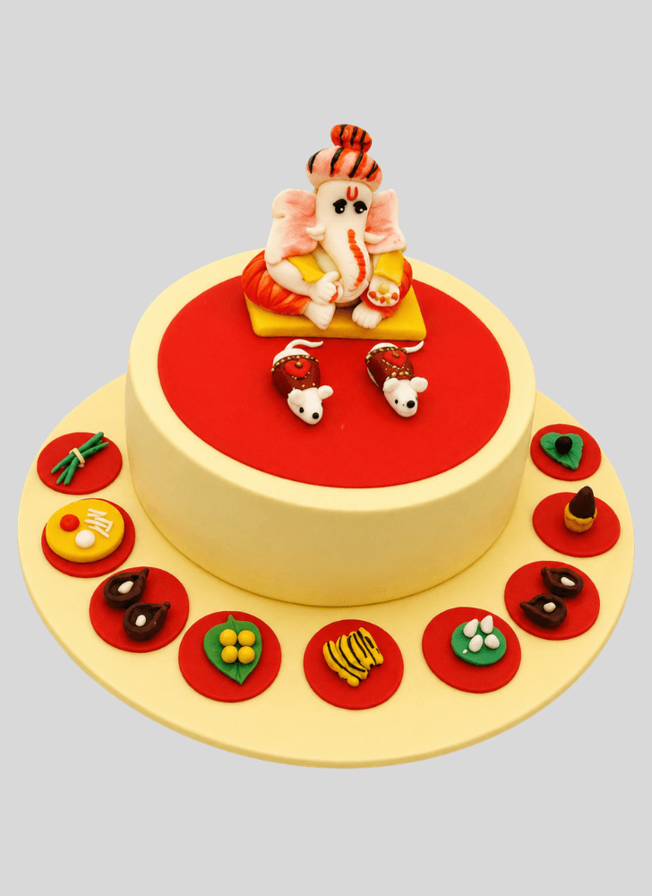 Shapely Ganpati Cake