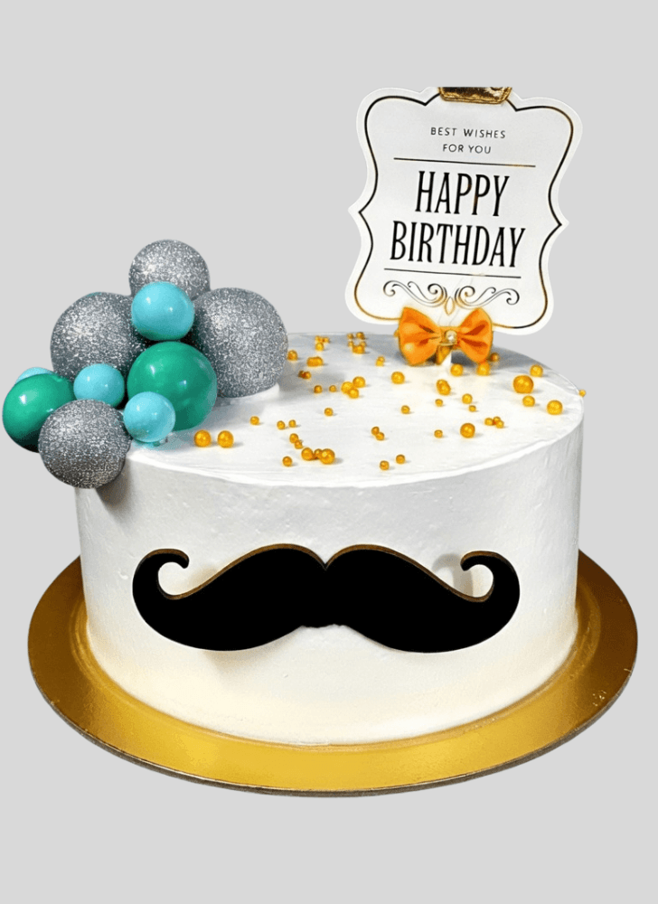 Classy Moustache Cake
