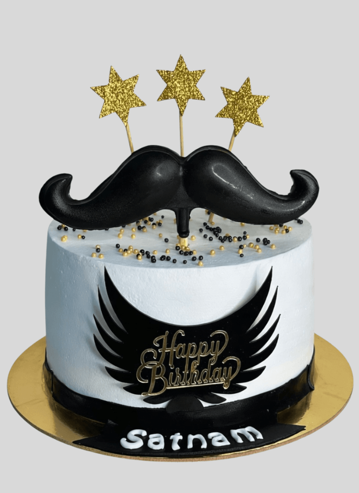 Elegant Moustache Cake