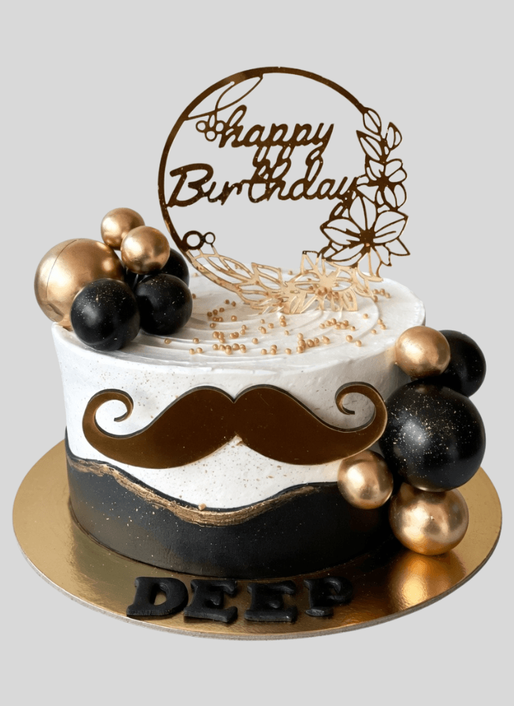 Handsome Moustache Cake