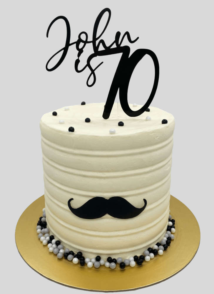 Magnetic Moustache Cake