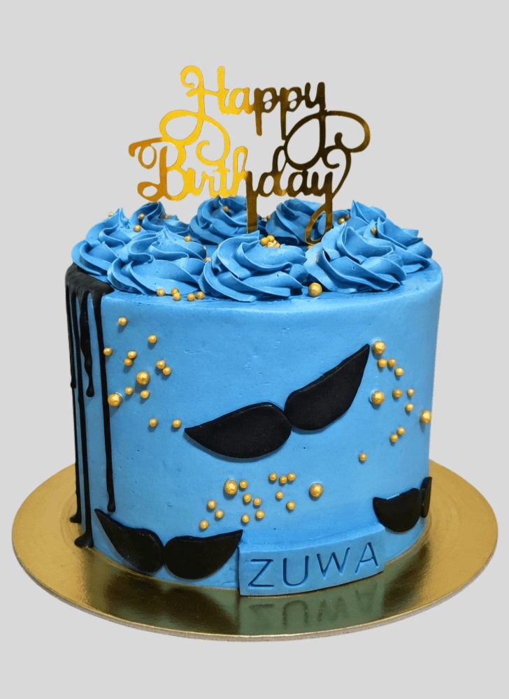 Marvelous Moustache Cake