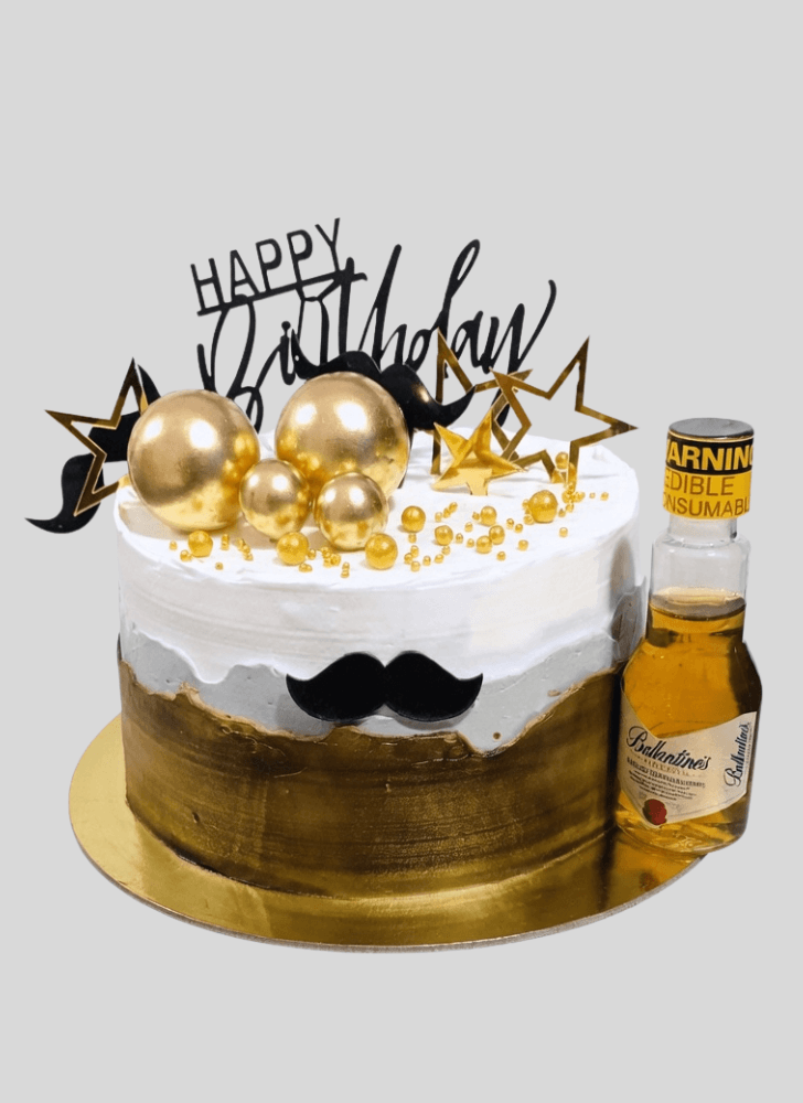 Mesmeric Moustache Cake