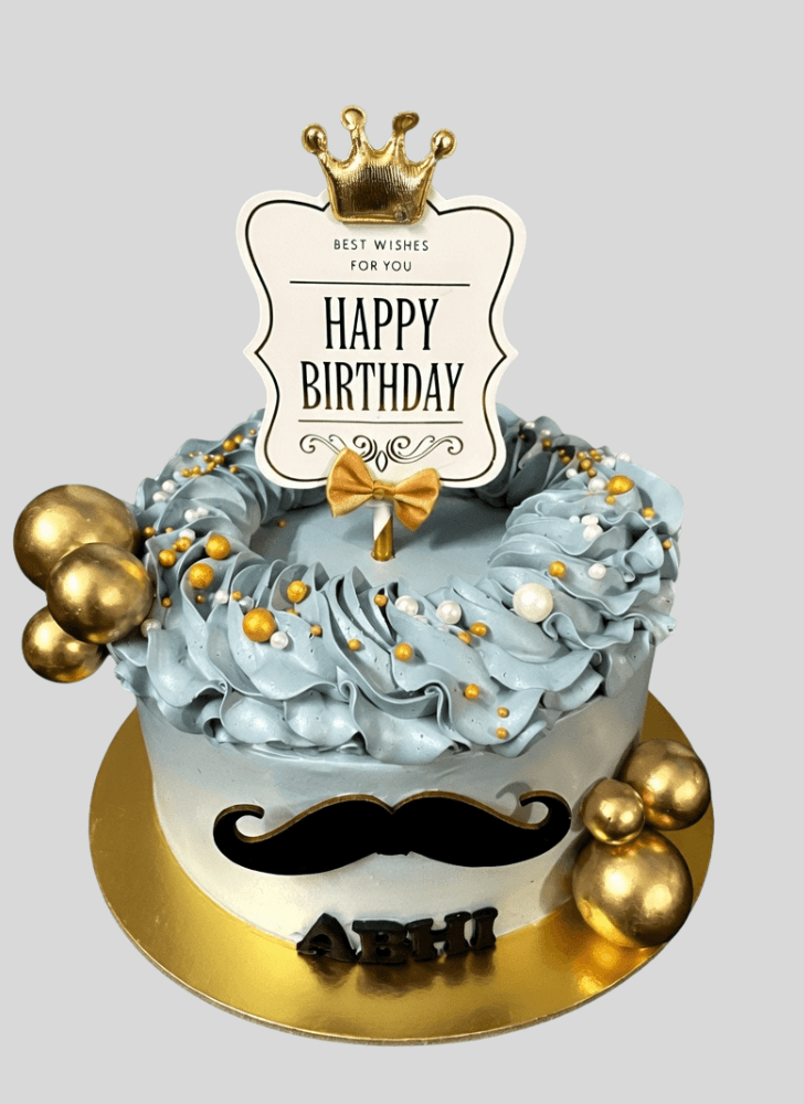 Pretty Moustache Cake