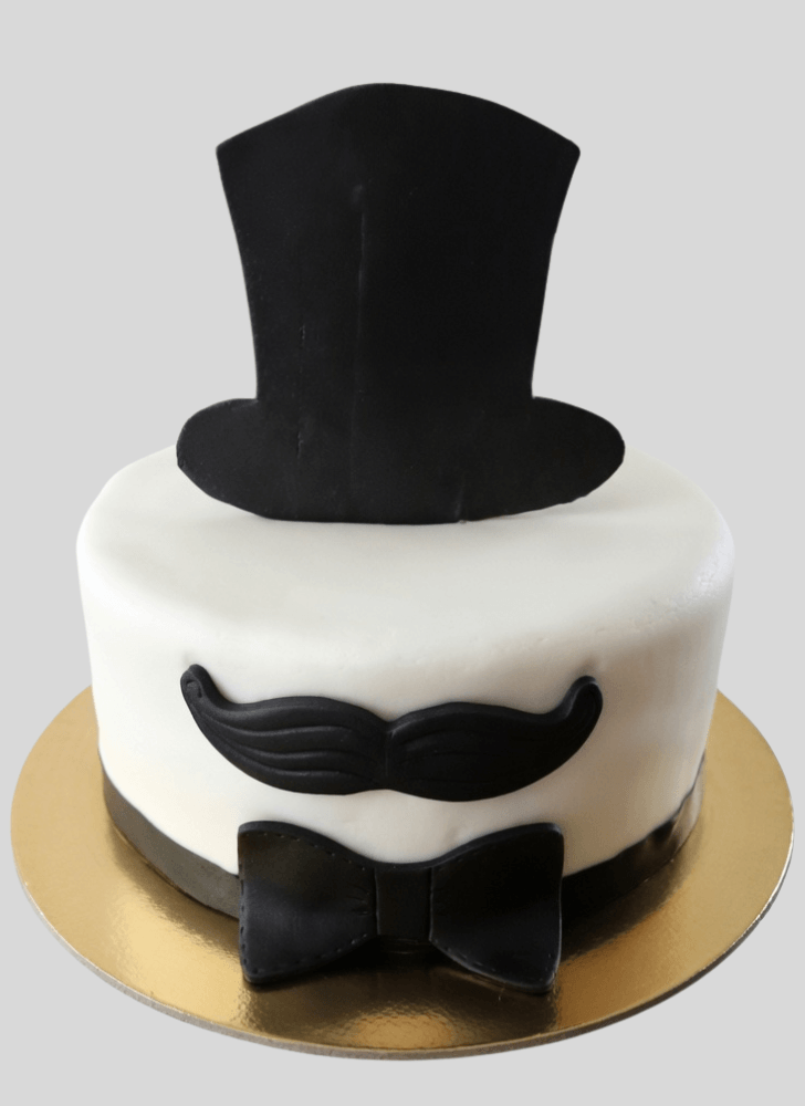 Resplendent Moustache Cake