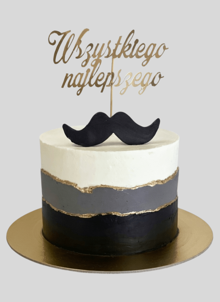 Slightly Moustache Cake