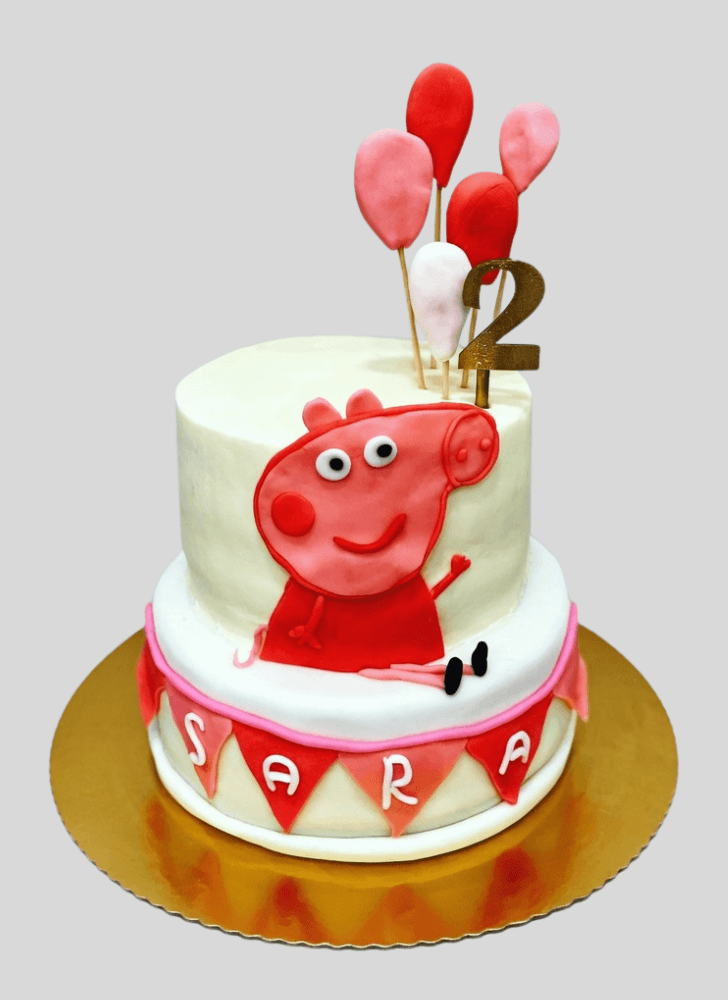 Angelic Peppa Pig Cake