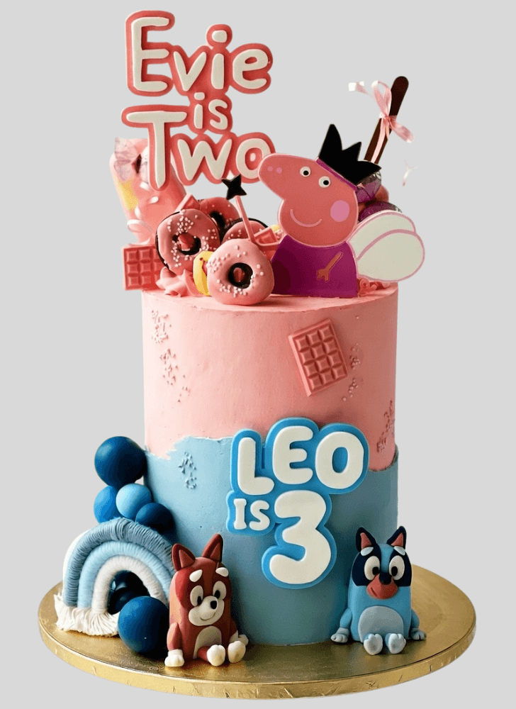 Delicate Peppa Pig Cake