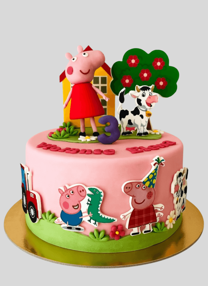 Enticing Peppa Pig Cake