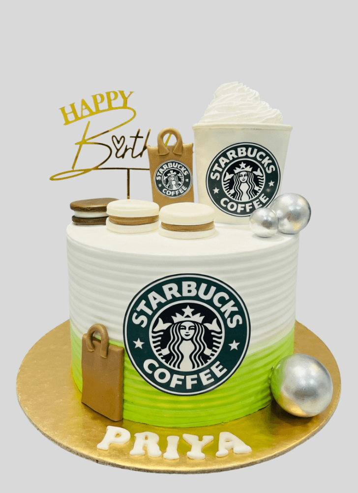 Pretty Starbucks Cake