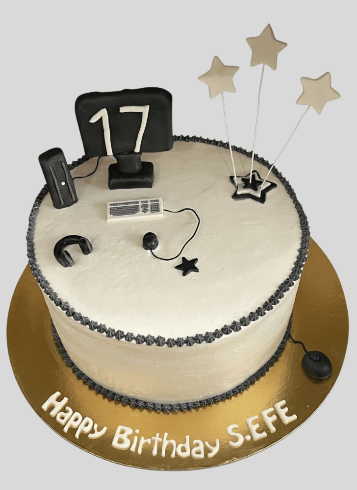 Handsome Computer Cake