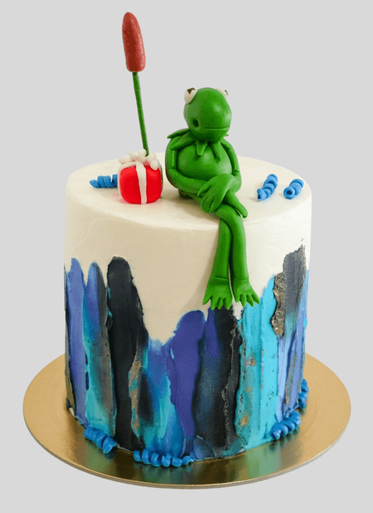 Adorable Kermit The Frog Cake