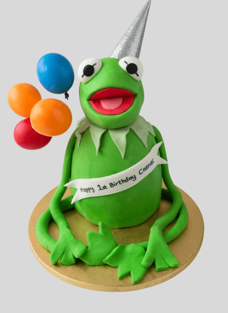 Pretty Kermit The Frog Cake