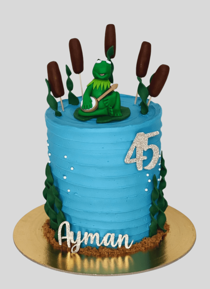 Slightly Kermit The Frog Cake