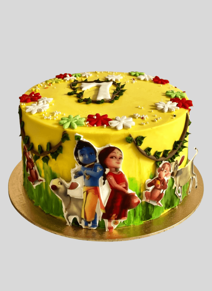 Delicate Little Krishna Cake