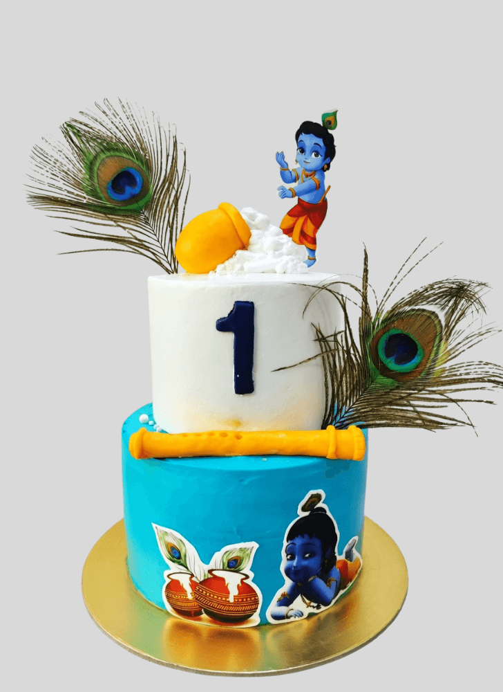 Enthralling Little Krishna Cake