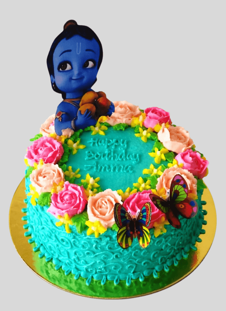 Pretty Little Krishna Cake