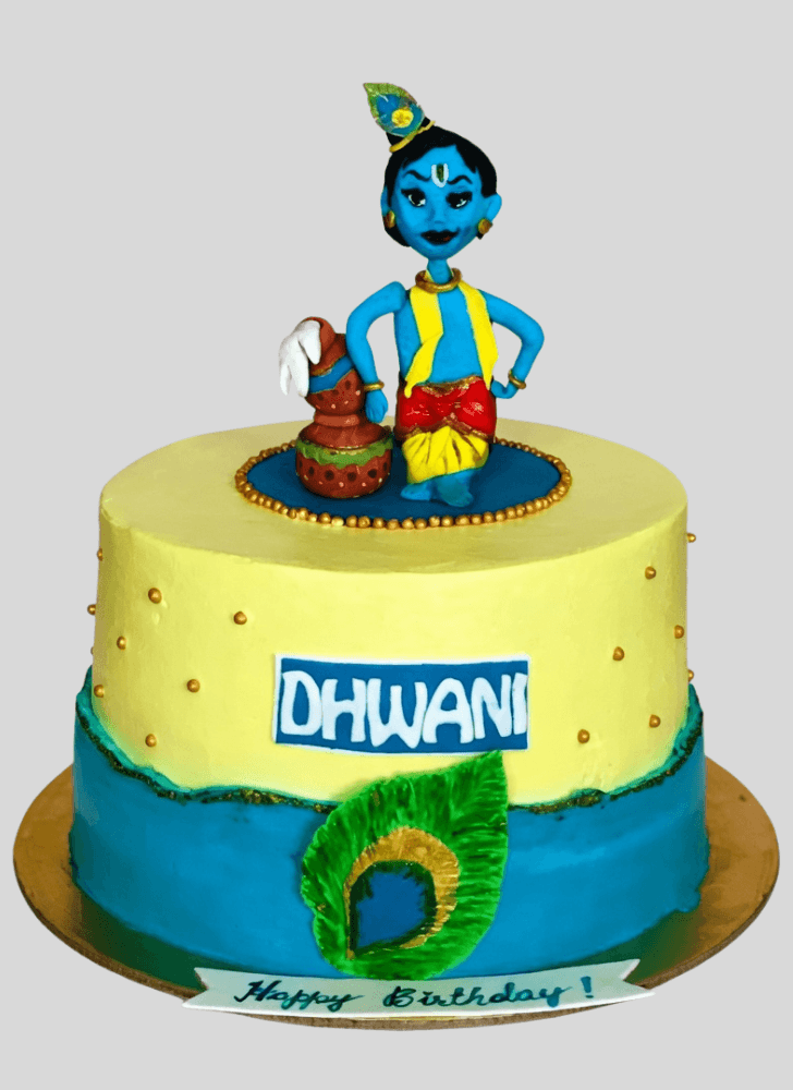 Resplendent Little Krishna Cake