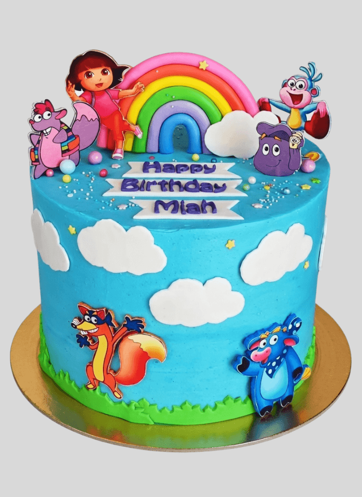 Adorable Dora The Explorer Cake
