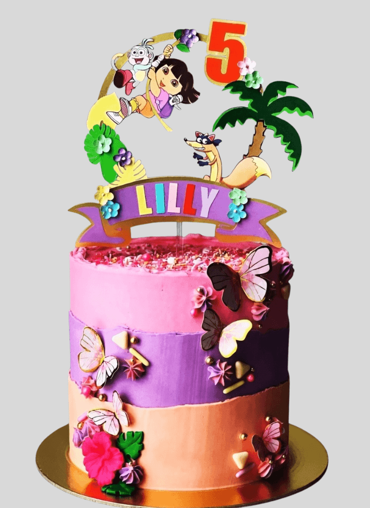 Beauteous Dora The Explorer Cake