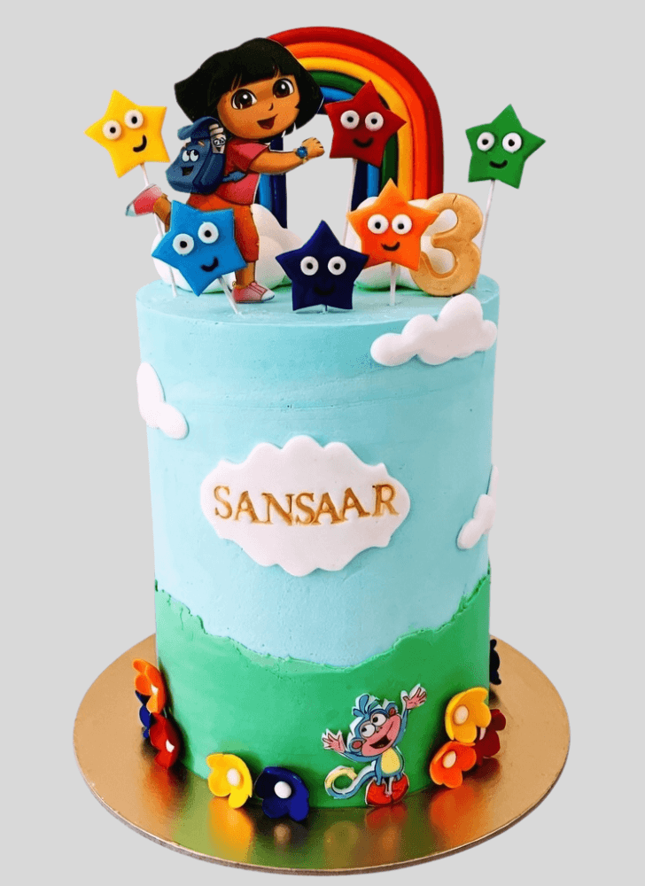 Handsome Dora The Explorer Cake