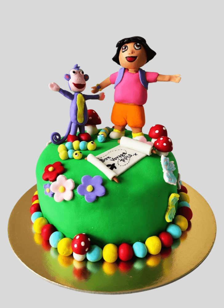 Lovely Dora The Explorer Cake Design