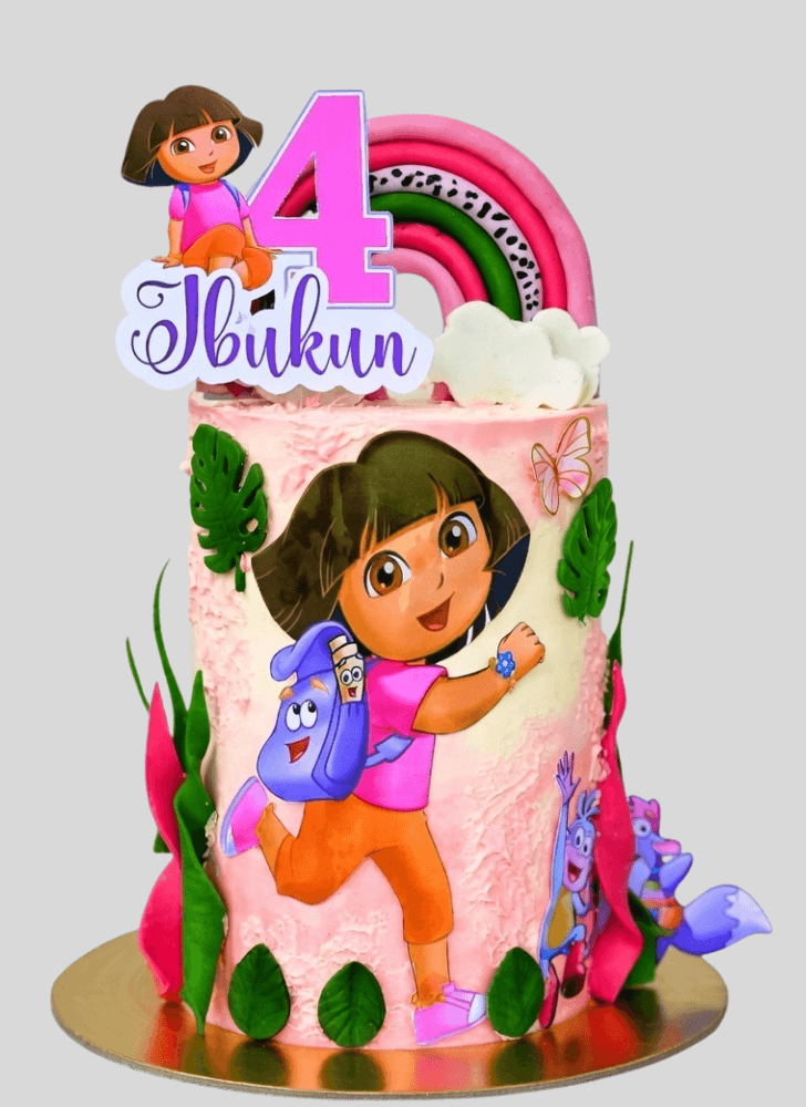 Pleasing Dora The Explorer Cake