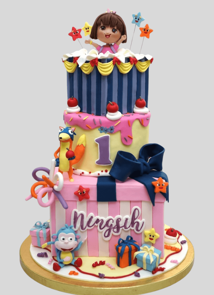 Pretty Dora The Explorer Cake