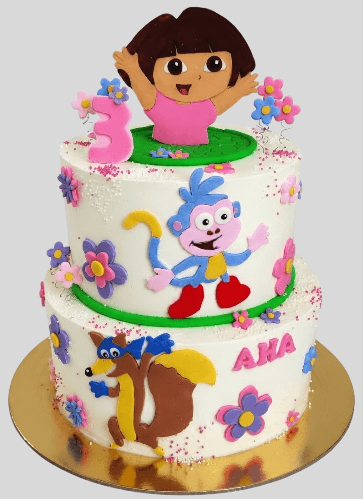 Slightly Dora The Explorer Cake