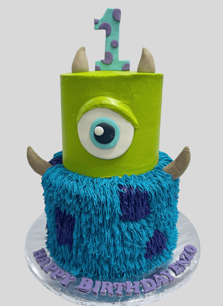 Lovely Mike Wazowski Cake Design