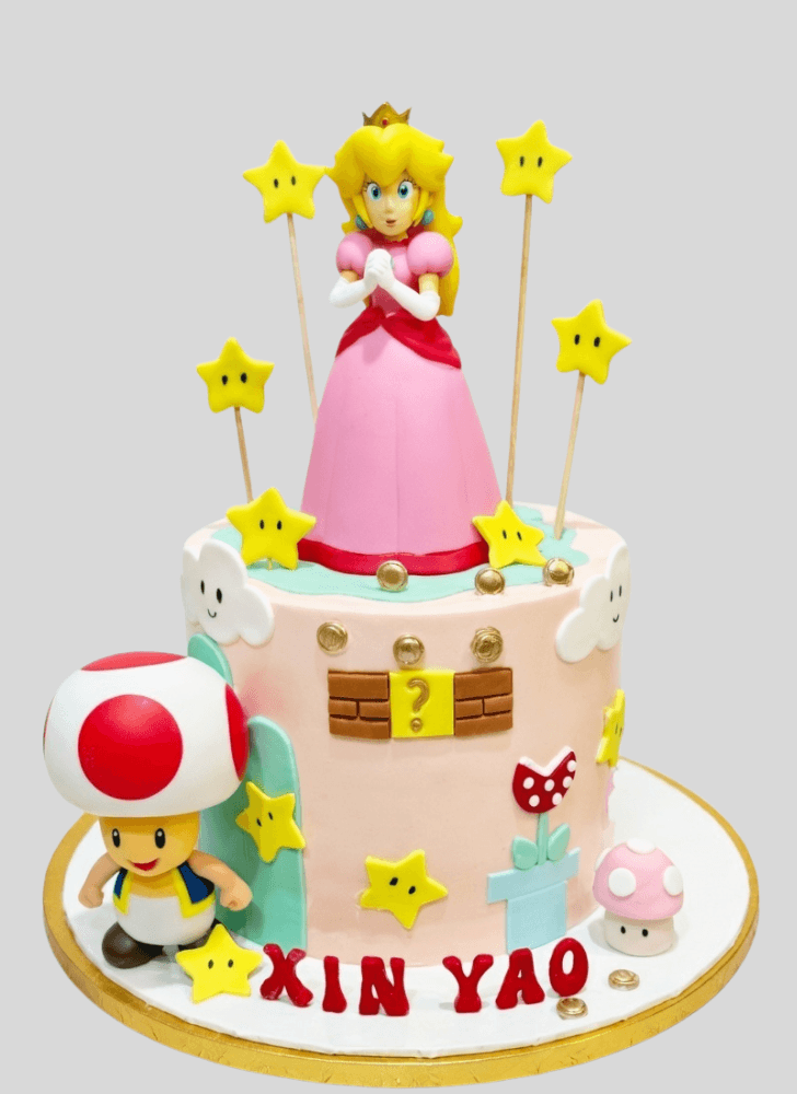 Beauteous Princess Peach Cake