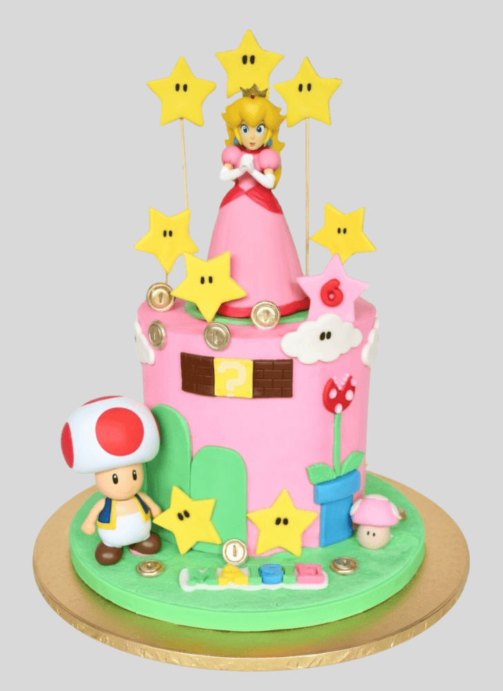 Classy Princess Peach Cake