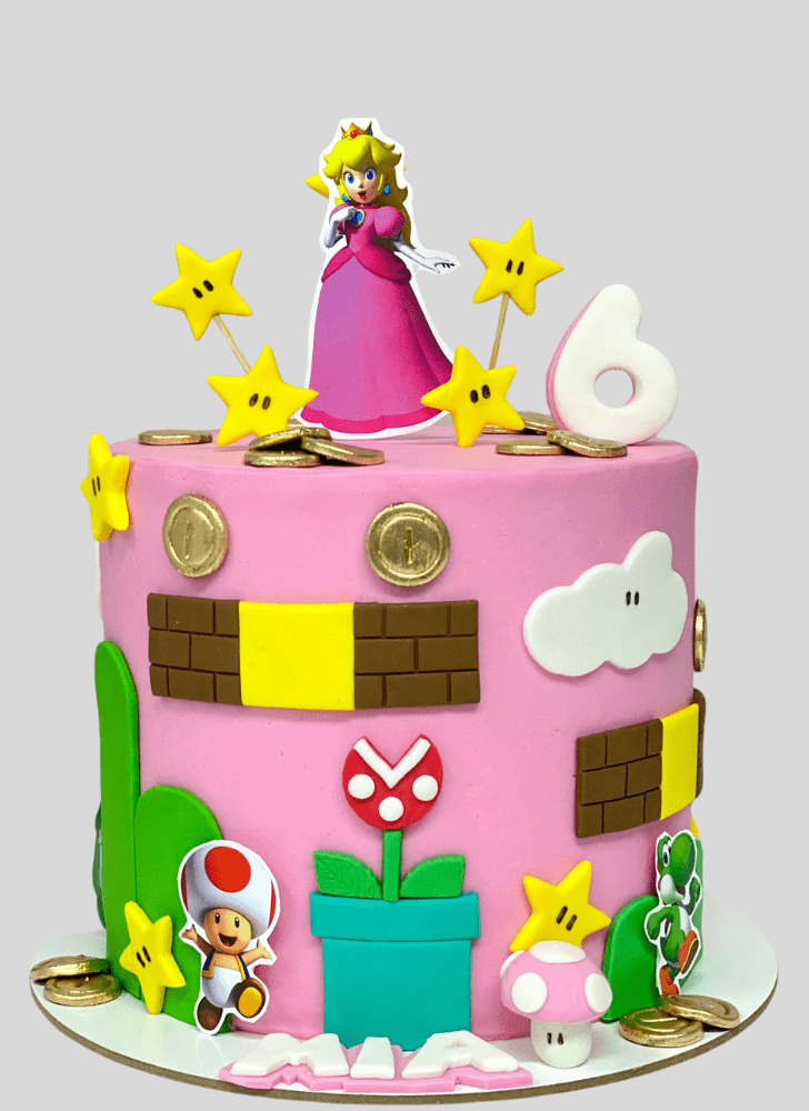Delicate Princess Peach Cake