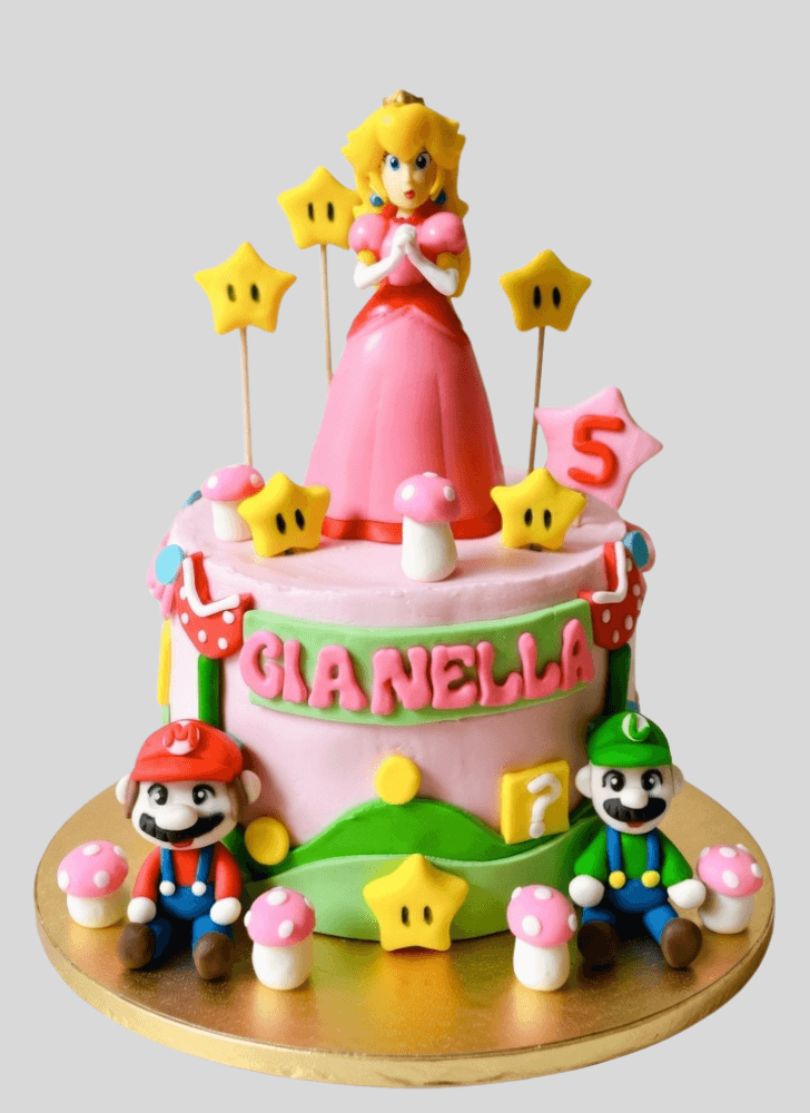 Fascinating Princess Peach Cake