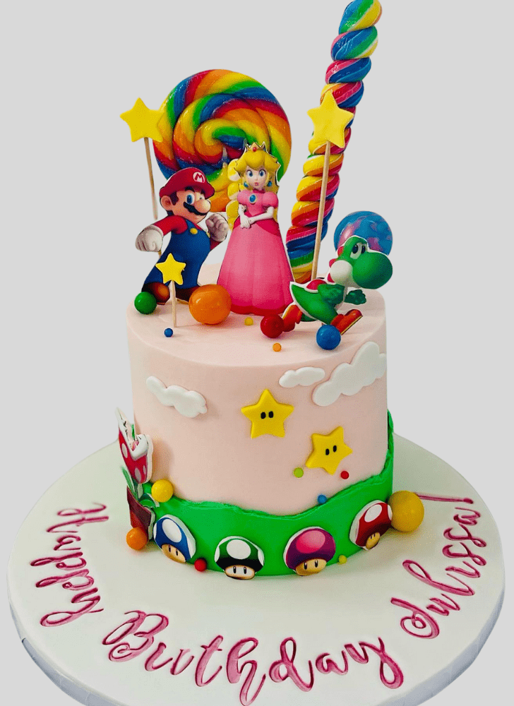 Inviting Princess Peach Cake