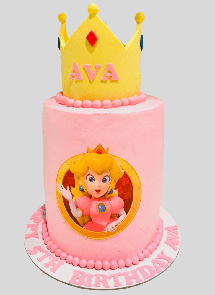 Lovely Princess Peach Cake Design