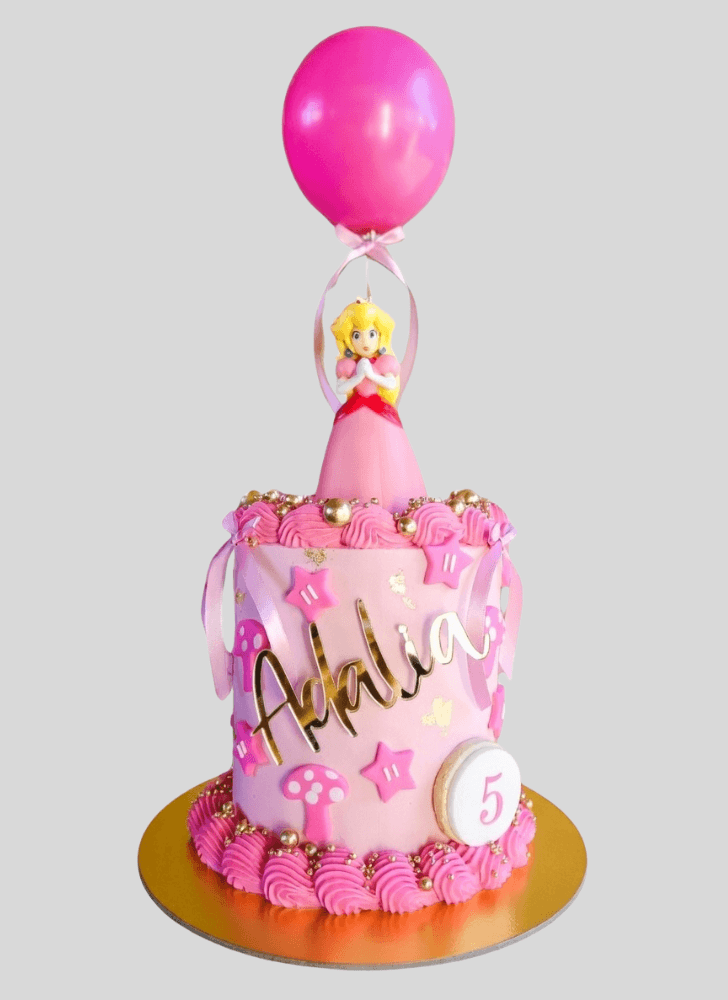 Superb Princess Peach Cake