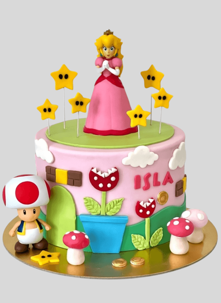 Wonderful Princess Peach Cake Design