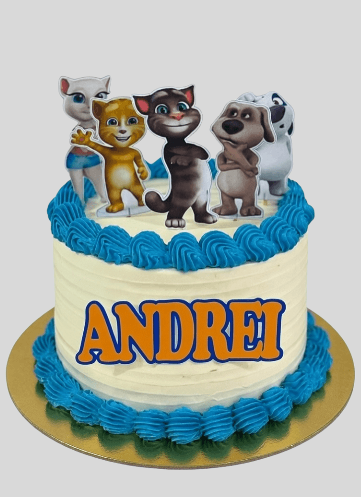 Delightful Talking Tom Cake
