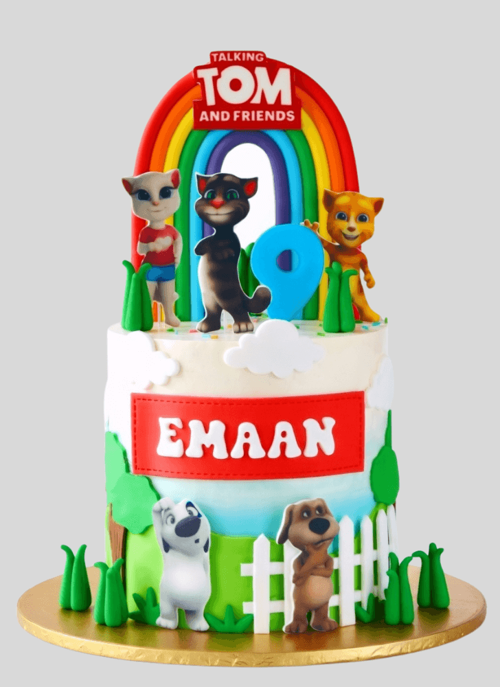 Inviting Talking Tom Cake