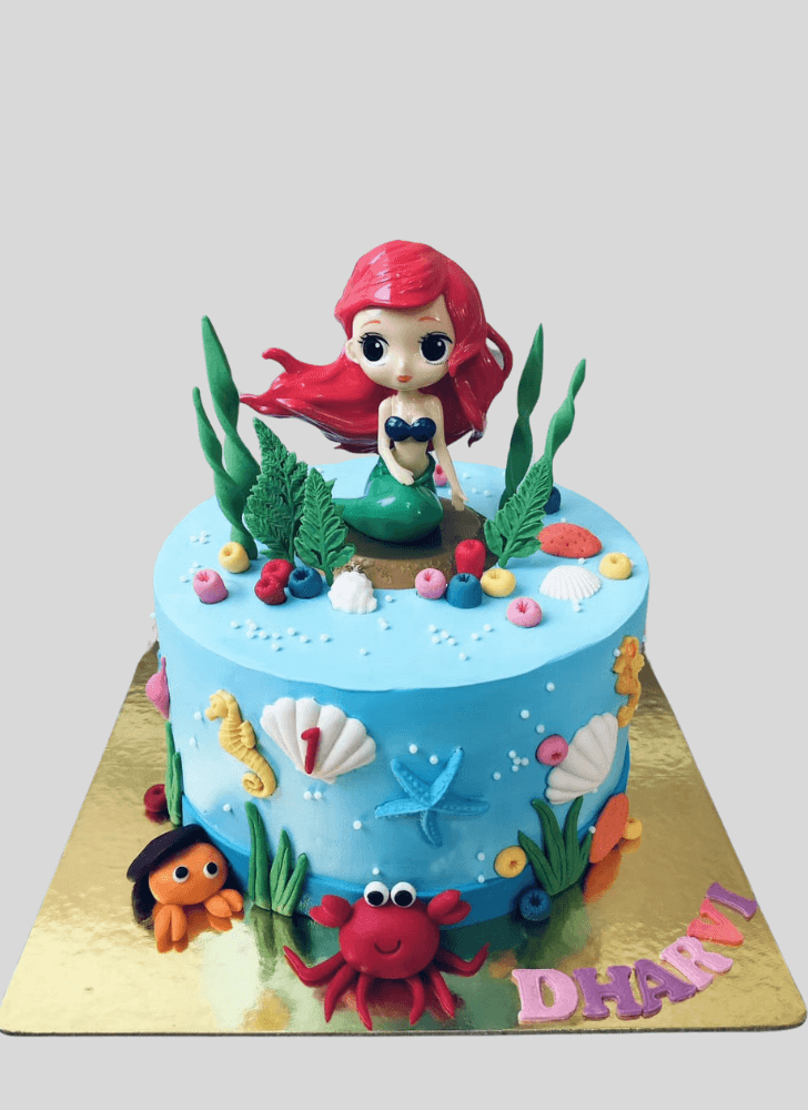 Mesmeric Little Mermaid Cake