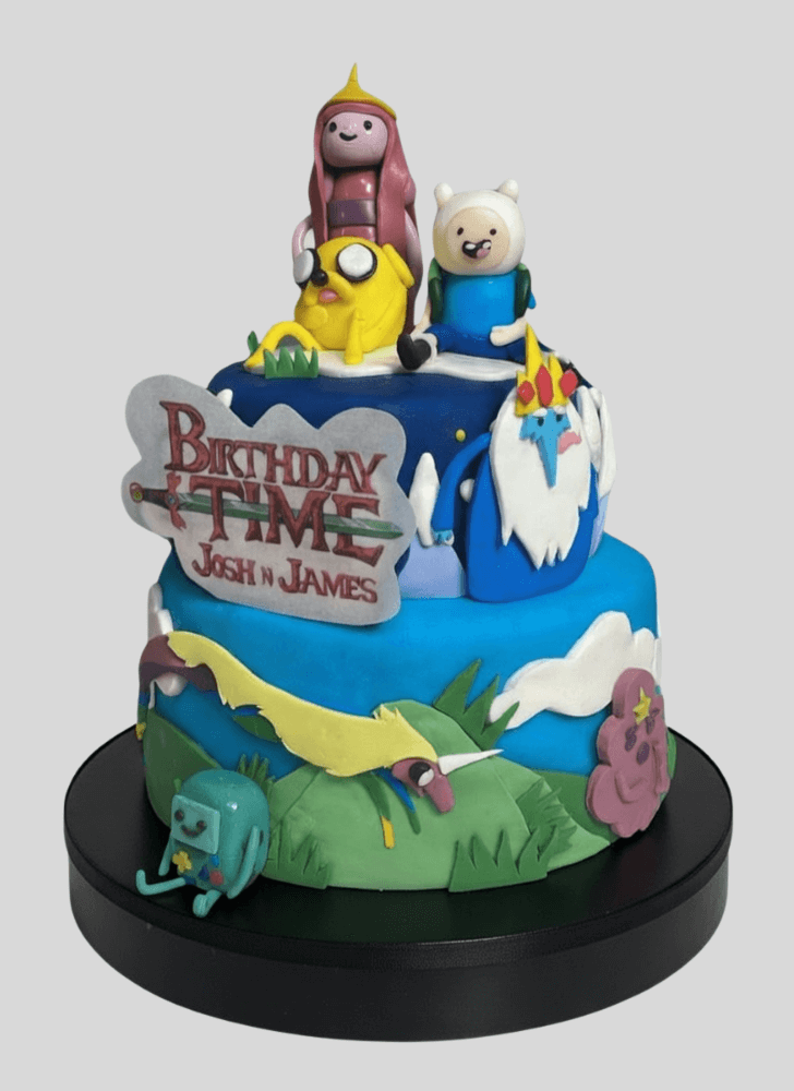 Handsome Adventure Time Cake