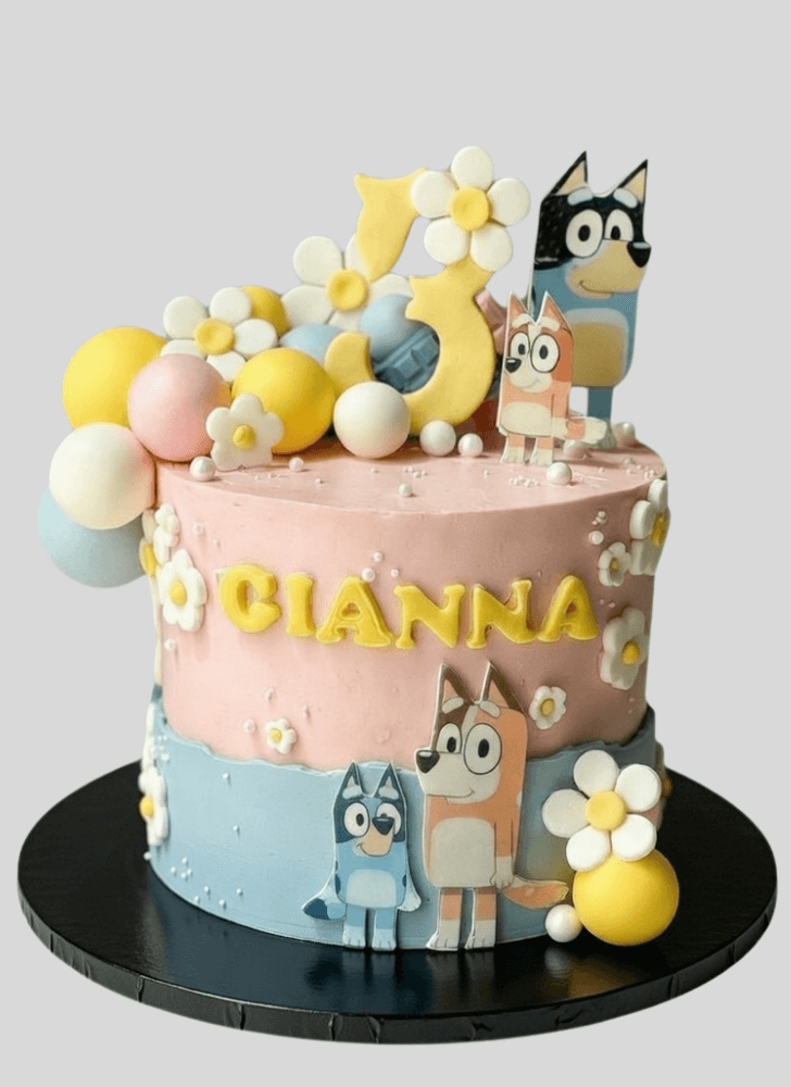 Delicate Bluey Cake