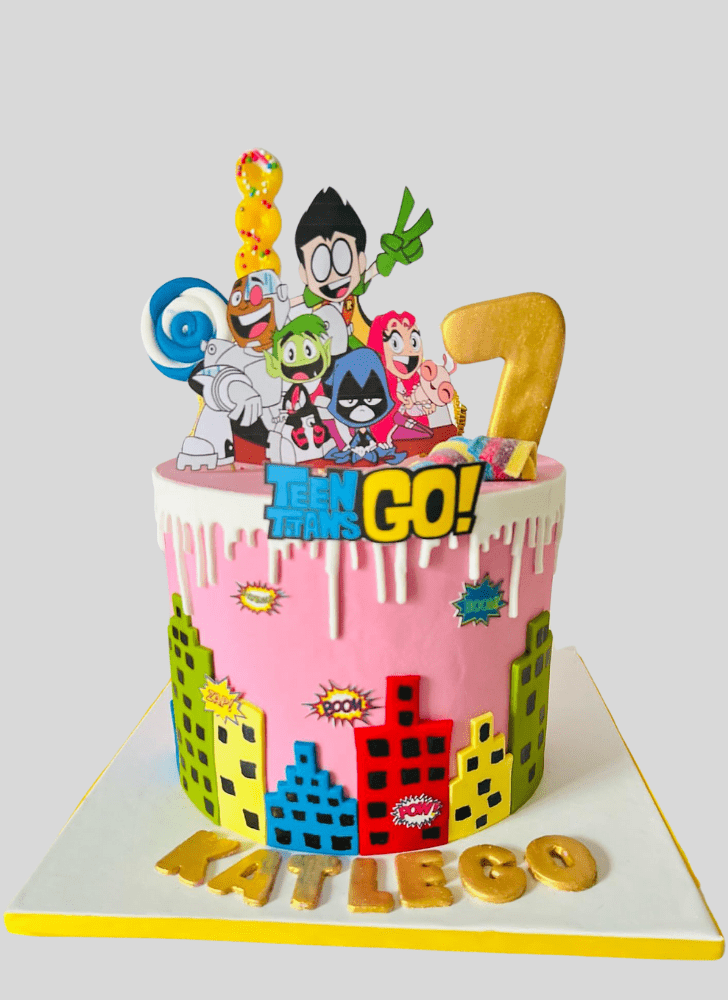 Handsome Teen Titans Go Cake