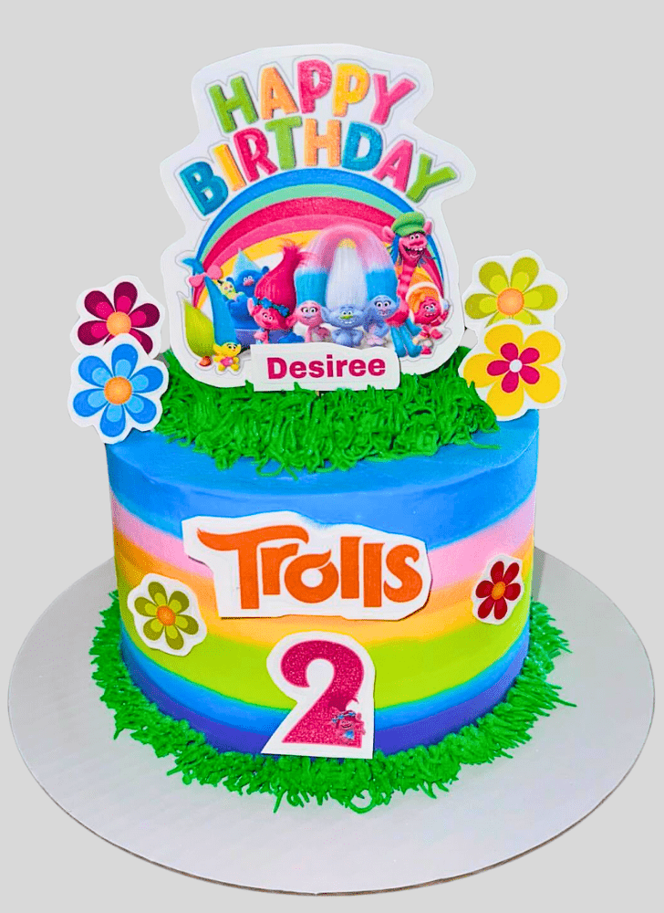 Lovely Trolls Cake Design